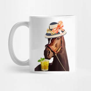 Funny Horse Derby Party Blue Mug